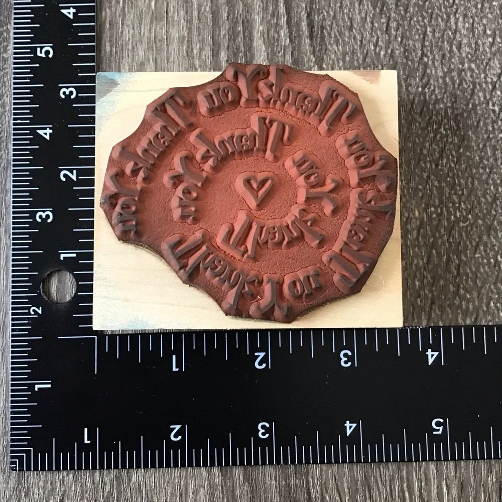 Wood Mounted Rubber Stamps Bundle of 9 Thank You Thinking of You